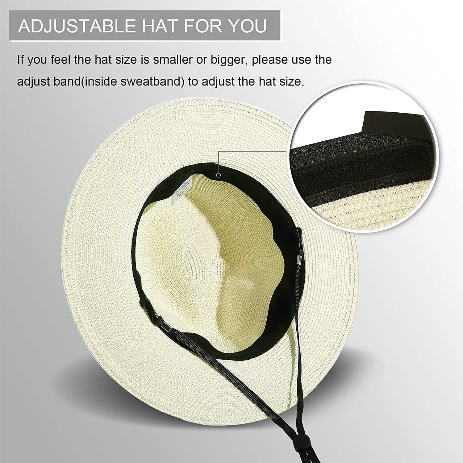 Women Wide Brim Straw Panama Roll up Hat