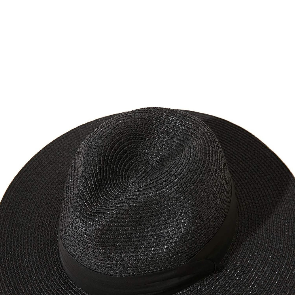 Women Wide Brim Straw Panama Roll up Hat
