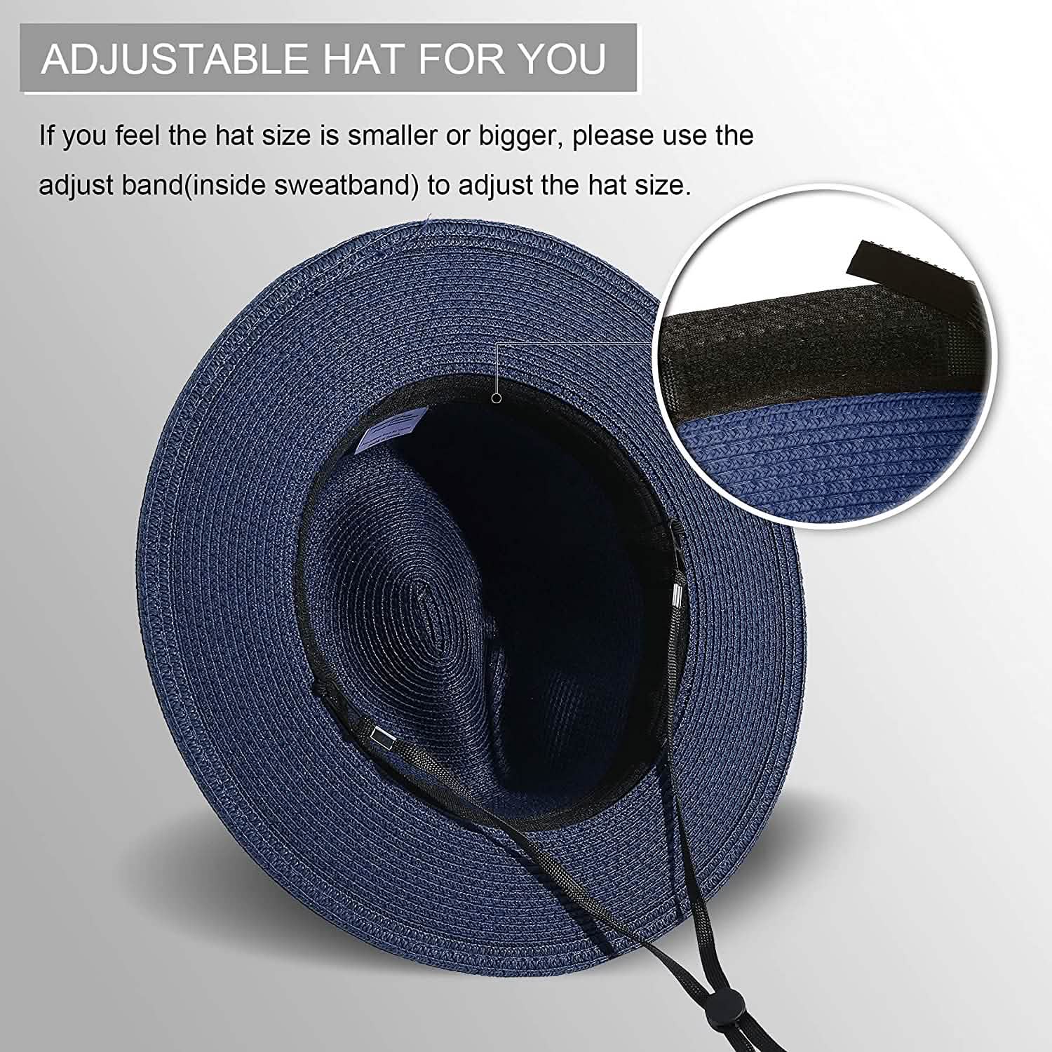 Women Wide Brim Straw Panama Roll up Hat
